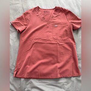 Figs Mauve Scrub Top